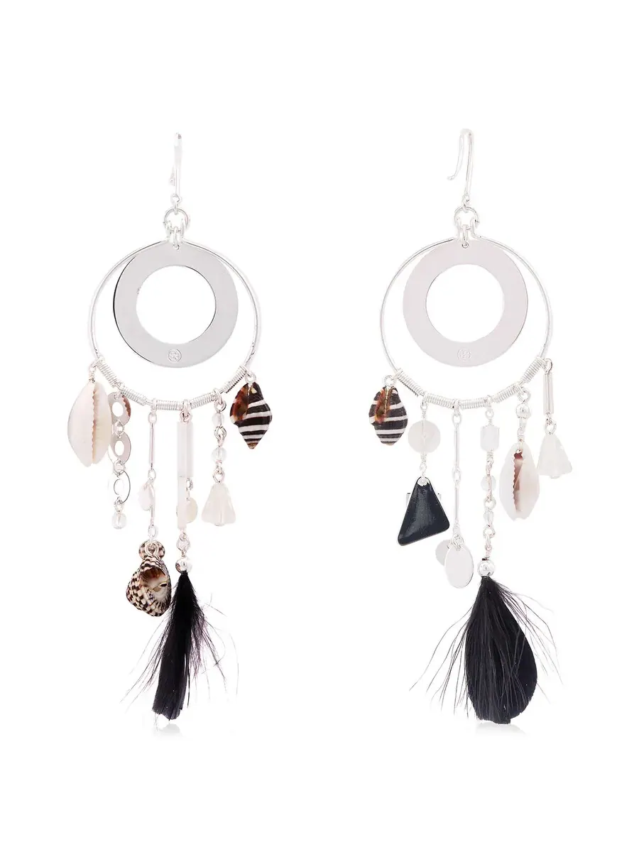 Серьга-кольцо Tory Burch Natural Feather Galaxy — изображение 3 из 3