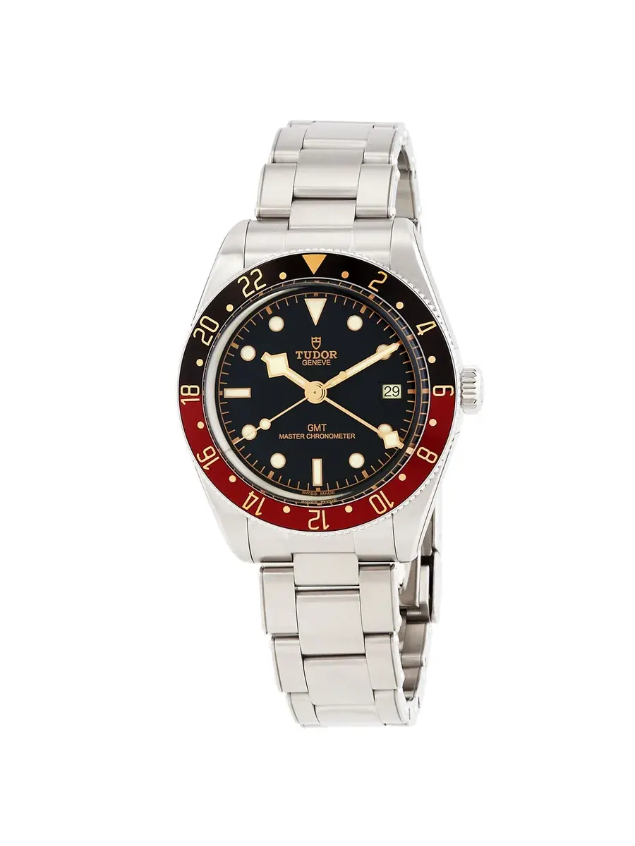 Мужские часы Tudor Black Bay 58 GMT 'Coke' с автоматическим механизмом, 39 мм, черный циферблат — изображение 1 из 4