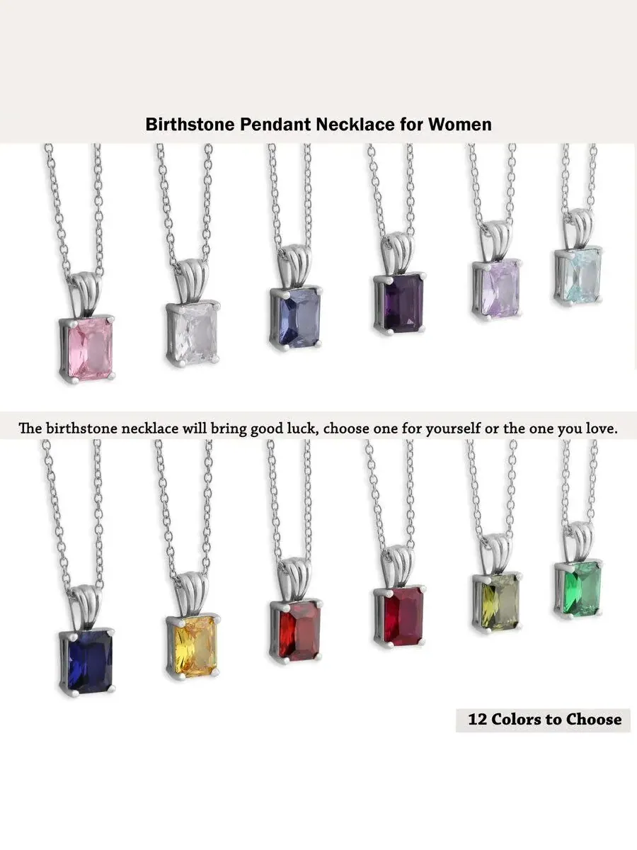 Подвеска-ожерелье Belacqua Siam Ruby July Birthstone с изумрудом из стерлингового серебра — изображение 5 из 5