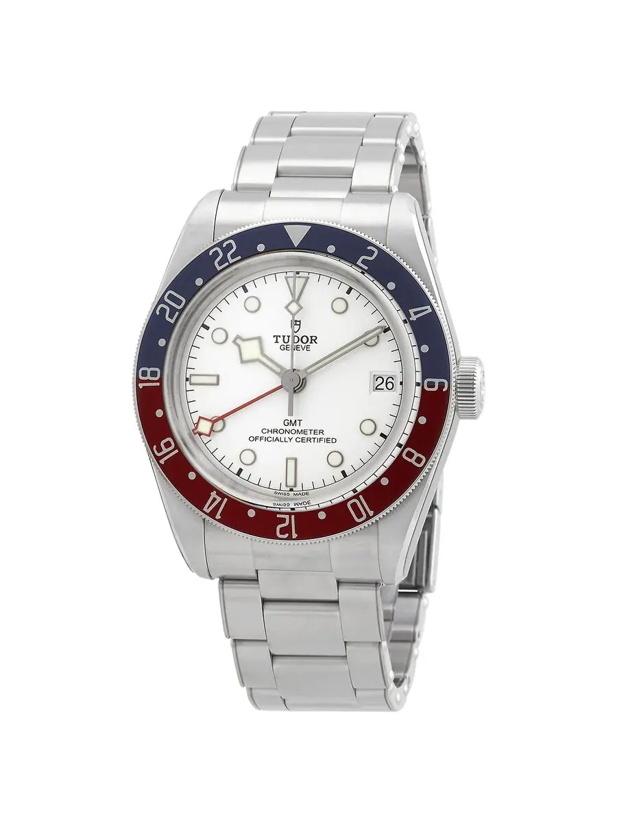 Мужские часы Tudor Black Bay Pepsi GMT с автоматическим хронометром и опалиновым циферблатом — синий
