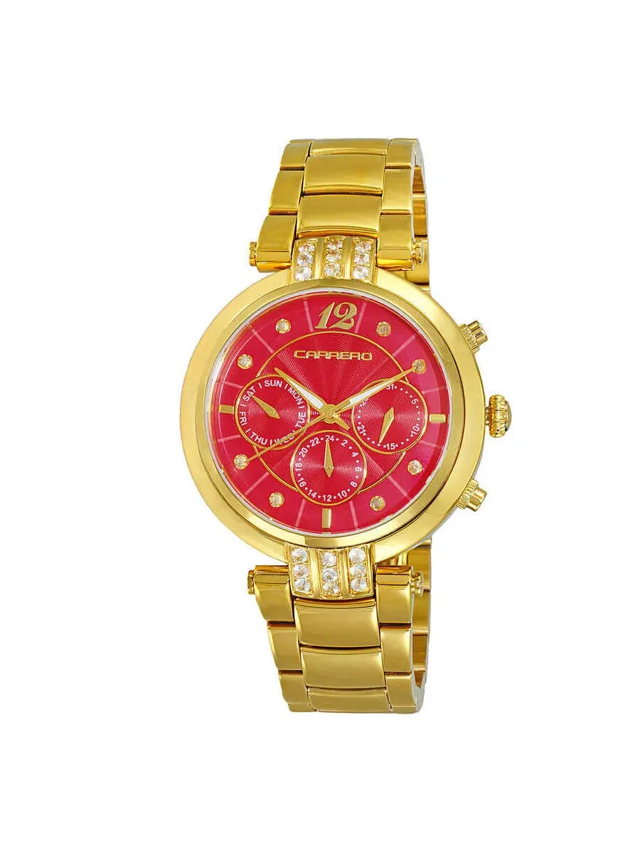Женские часы Torino Carrero Adelina GMT Quartz с красным циферблатом CL1G03RDJ