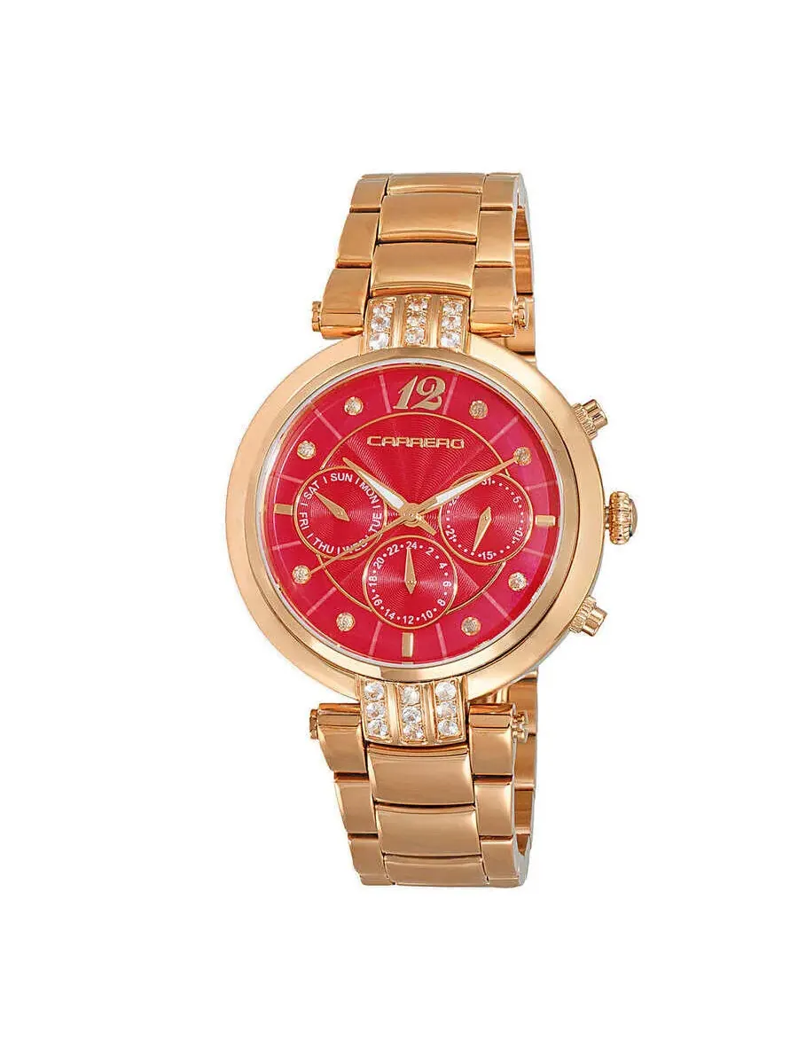 Женские часы Torino Carrero Adelina GMT Quartz с красным циферблатом CL1R03RDJ