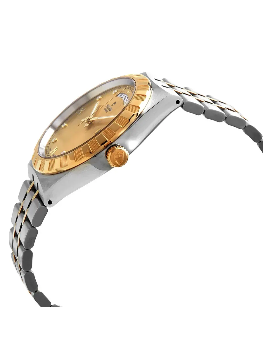 Мужские часы Tudor Royal Automatic с бриллиантами и шампаневым циферблатом M28603-0006 — изображение 2 из 4