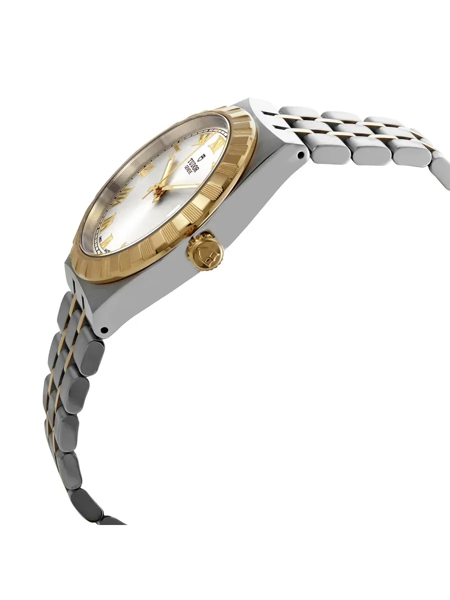 Часы Tudor Royal Automatic с серебристым циферблатом, 38 мм, модель M28503-0001 — изображение 2 из 5, оттенок золотистый