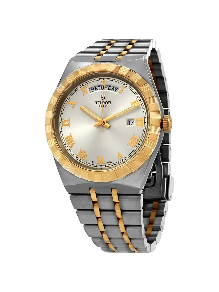 Мужские часы Tudor Royal Automatic с серебристым циферблатом, 41 мм, модель M28603-0001 — изображение 1 из 4