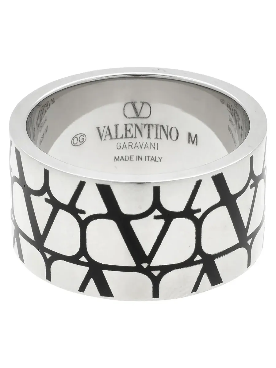 Кольцо Valentino Garavani Toile Iconographe — изображение 1 из 3, оттенок черный