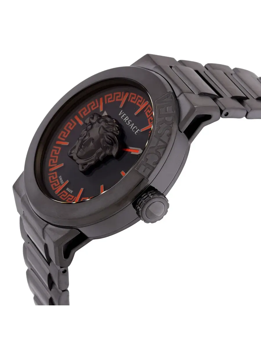 Мужские часы Versace Medusa Infinite с кварцевым механизмом и циферблатом цвета «пистолетный — изображение 2 из 3