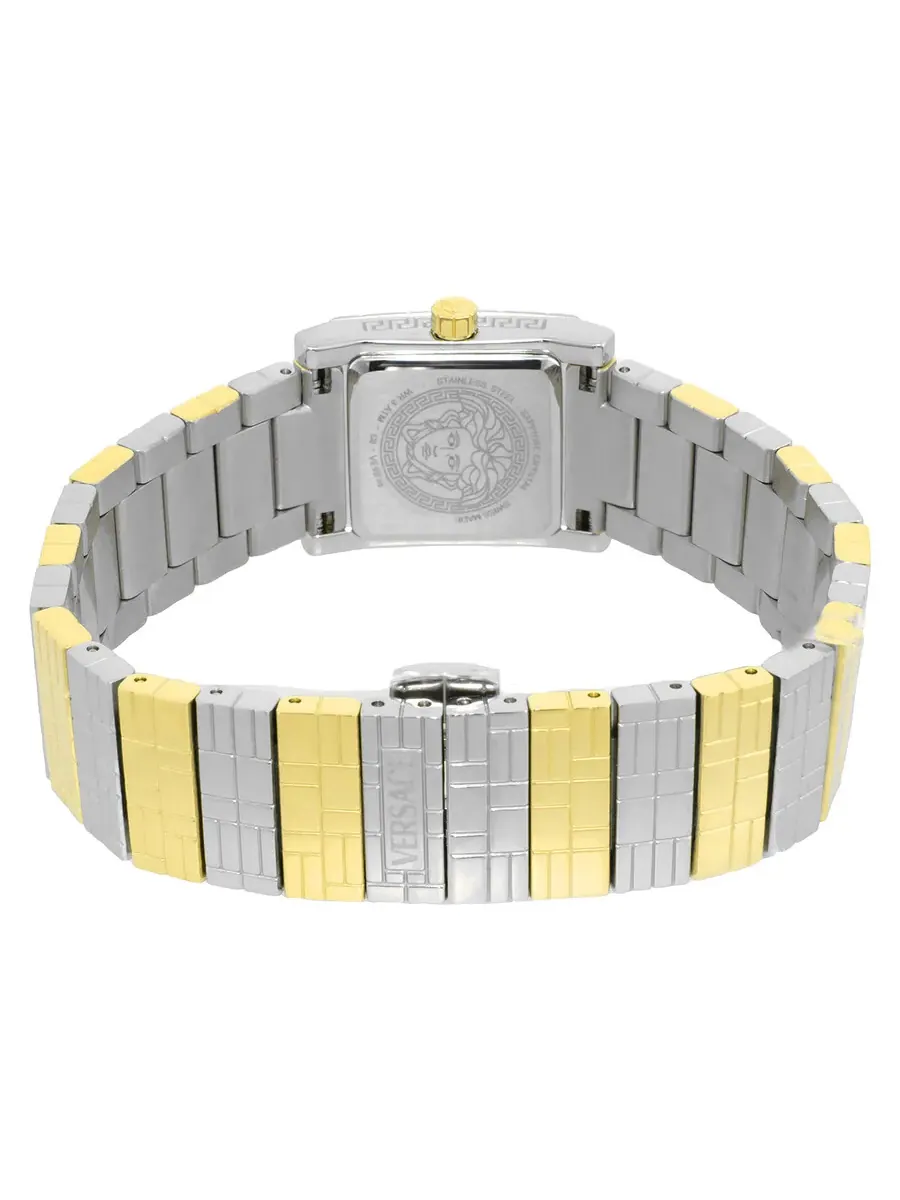 Женские часы Versace Mosaic с кварцевым механизмом, бриллиантами и золотым циферблатом VE9B00424 — изображение 3 из 3