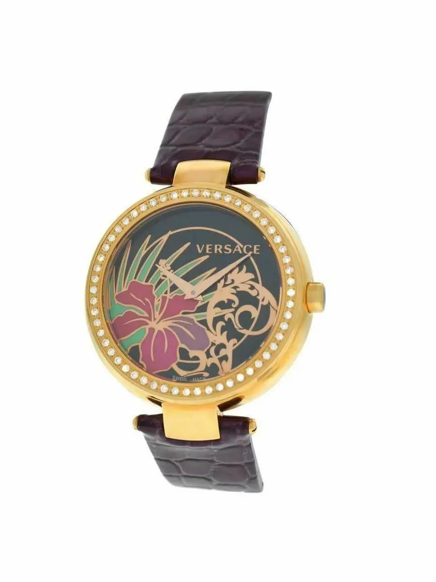 Женские часы Versace Mystique Hibiscus Quartz Diamond Black Dial I9Q81D9HI S702 — изображение 1 из 7