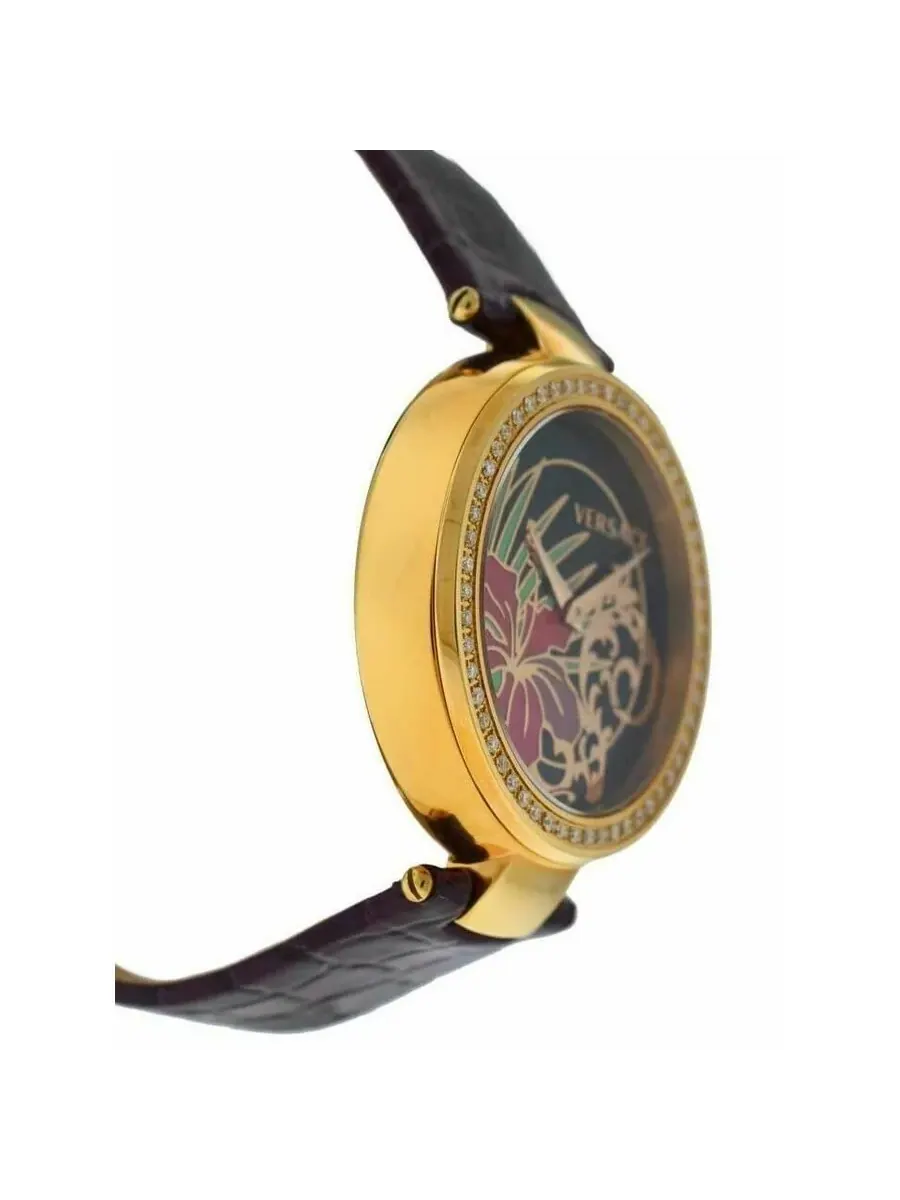 Женские часы Versace Mystique Hibiscus Quartz Diamond Black Dial I9Q81D9HI S702 — изображение 3 из 7