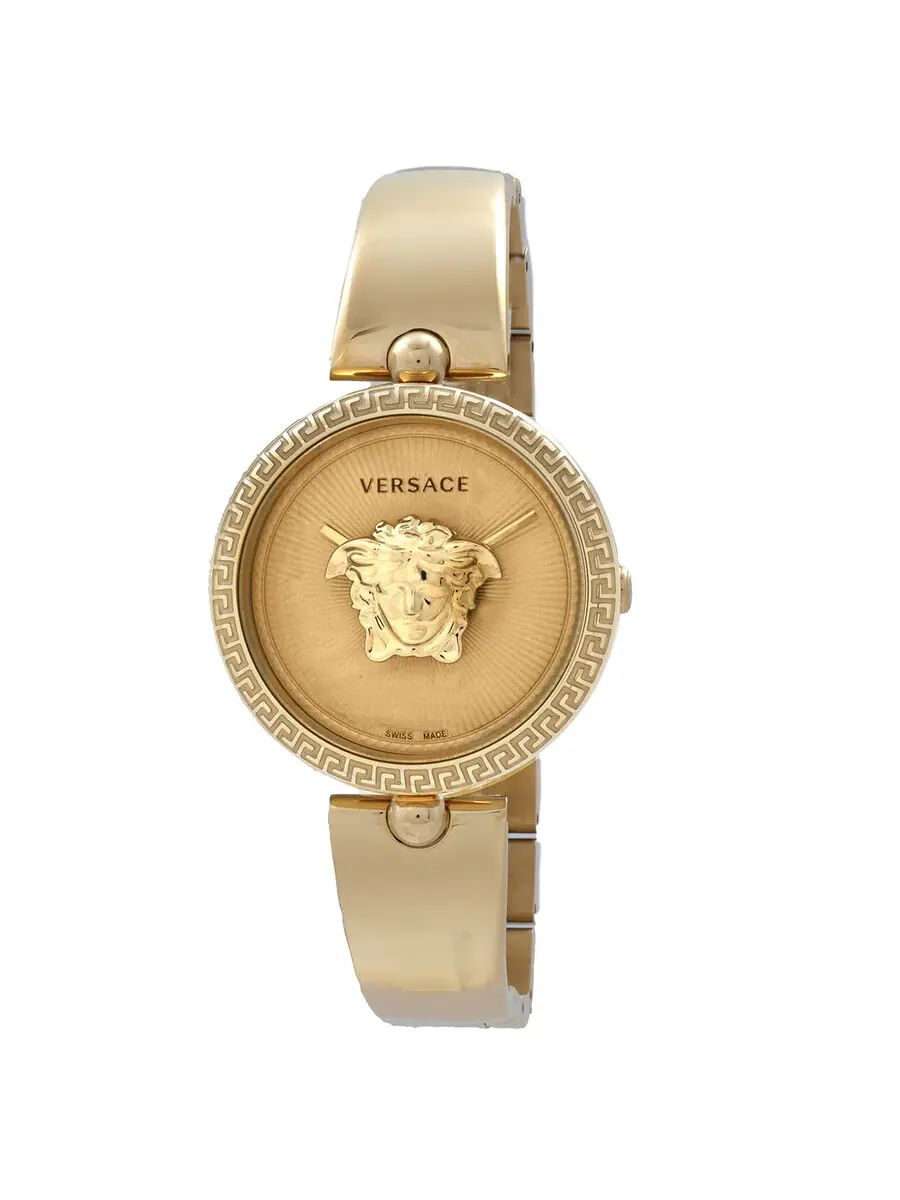 Женские часы Versace Palazzo Empire Quartz с золотым циферблатом VECQ00618 — изображение 1 из 3, оттенок желтый золотистый