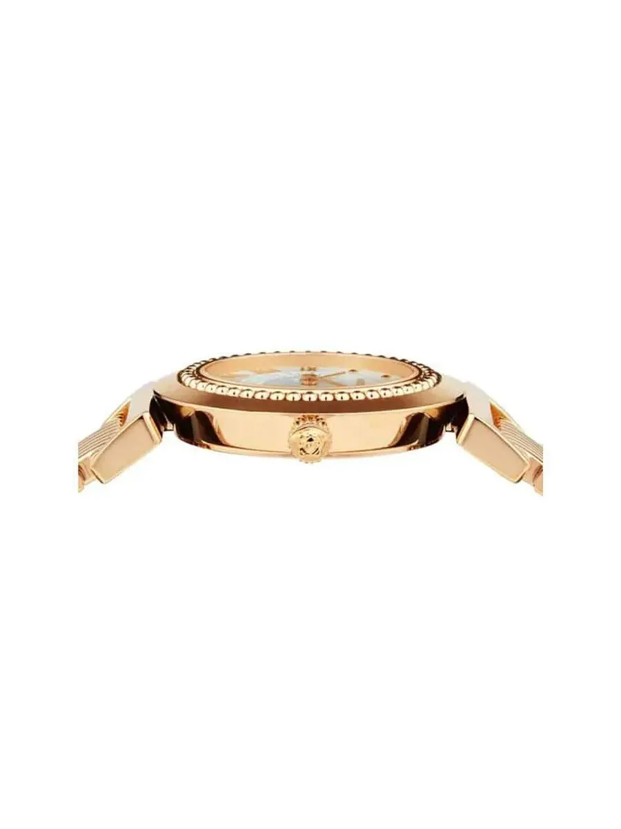 Женские часы Versace Vanity Quartz с серебристым циферблатом P5Q80D001S080 — изображение 2 из 3, оттенок розовый золотистый