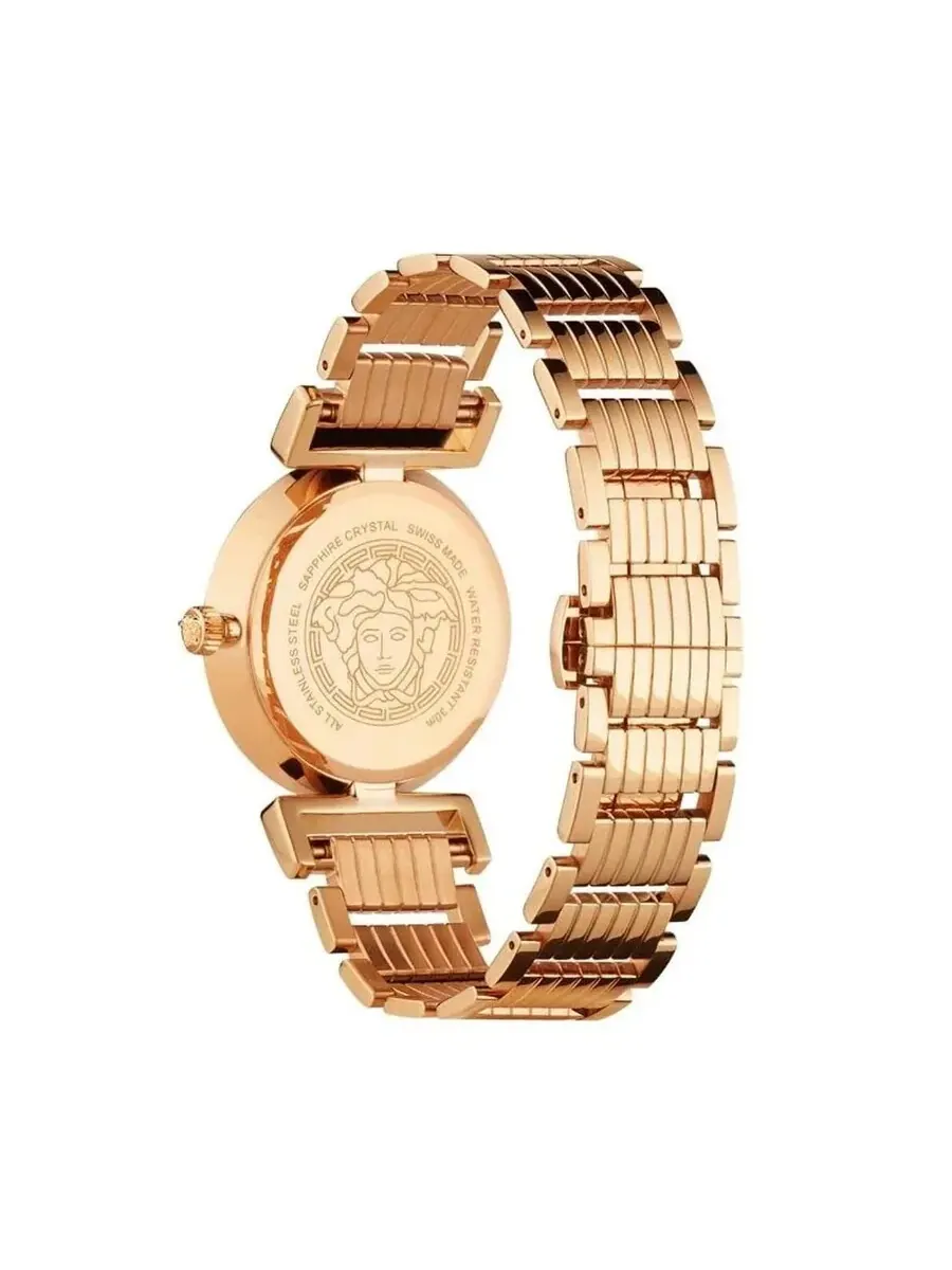 Женские часы Versace Vanity Quartz с серебристым циферблатом P5Q80D001S080 — изображение 3 из 3, оттенок розовый золотистый