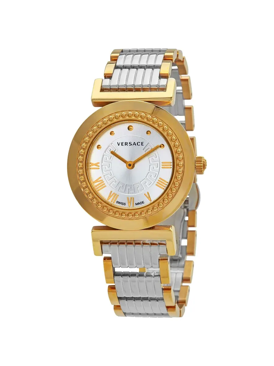 Женские часы Versace Vanity Quartz с белым циферблатом P5Q80D499S089 — изображение 1 из 3, оттенок розовый золотистый