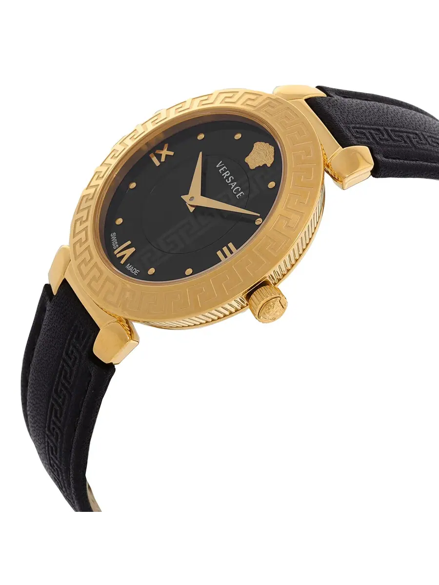 Женские часы Versace Daphnis Quartz с черным циферблатом V16050017 — изображение 2 из 3, оттенок золотистый