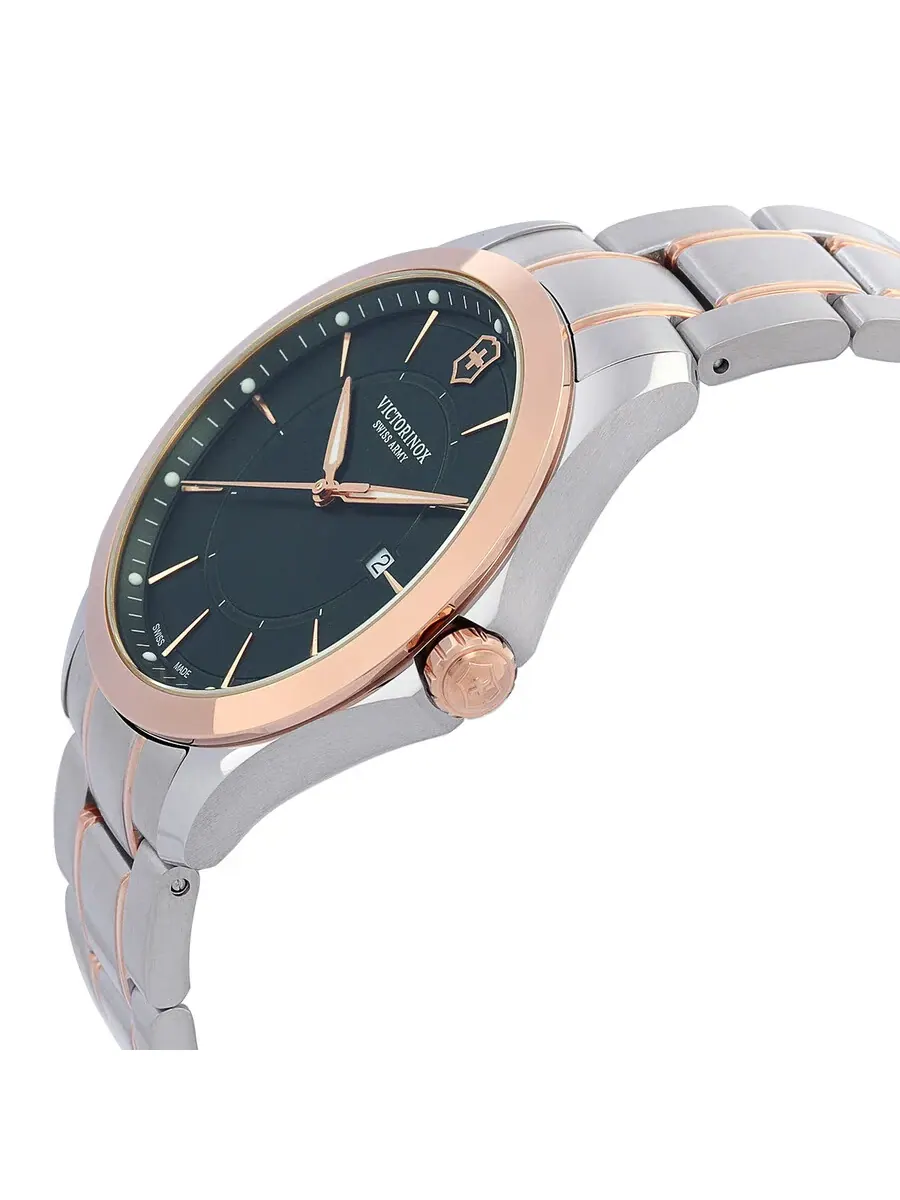 Мужские часы Victorinox Alliance Quartz с зеленым циферблатом 241913 — изображение 2 из 3, оттенок розовый золотистый
