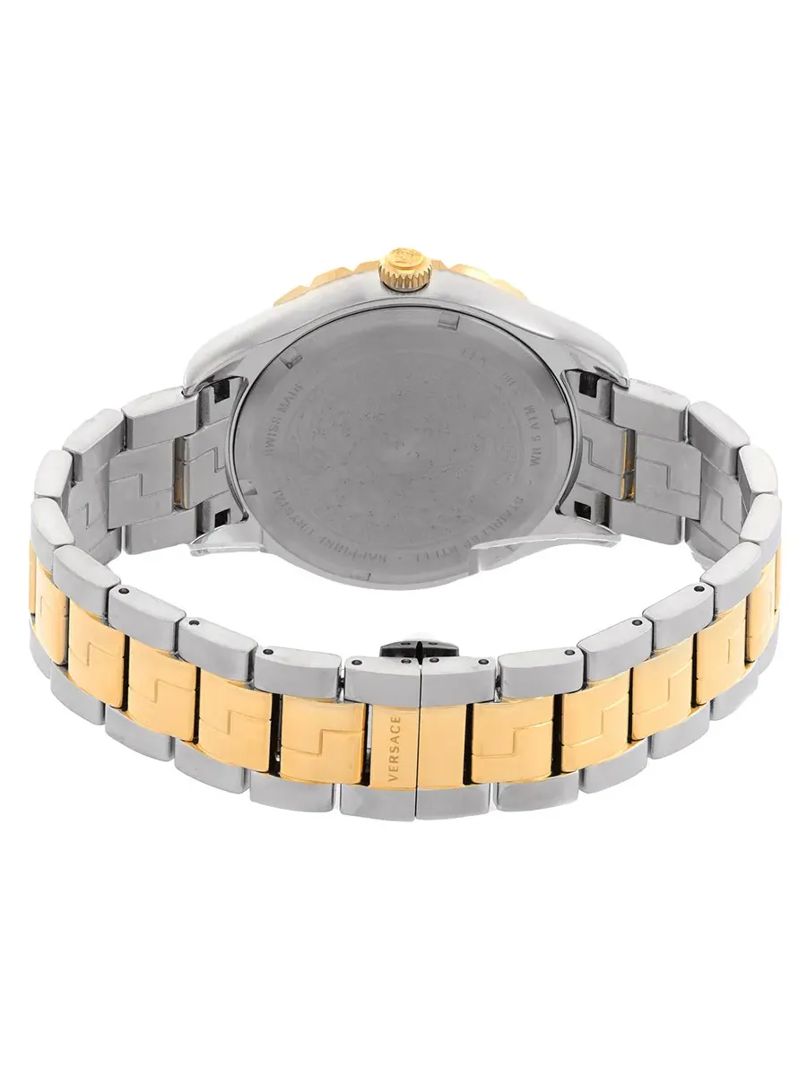 Мужские часы Versace Hellenyium GMT Quartz с зеленым циферблатом V11050016 — изображение 3 из 3, оттенок розовый золотистый