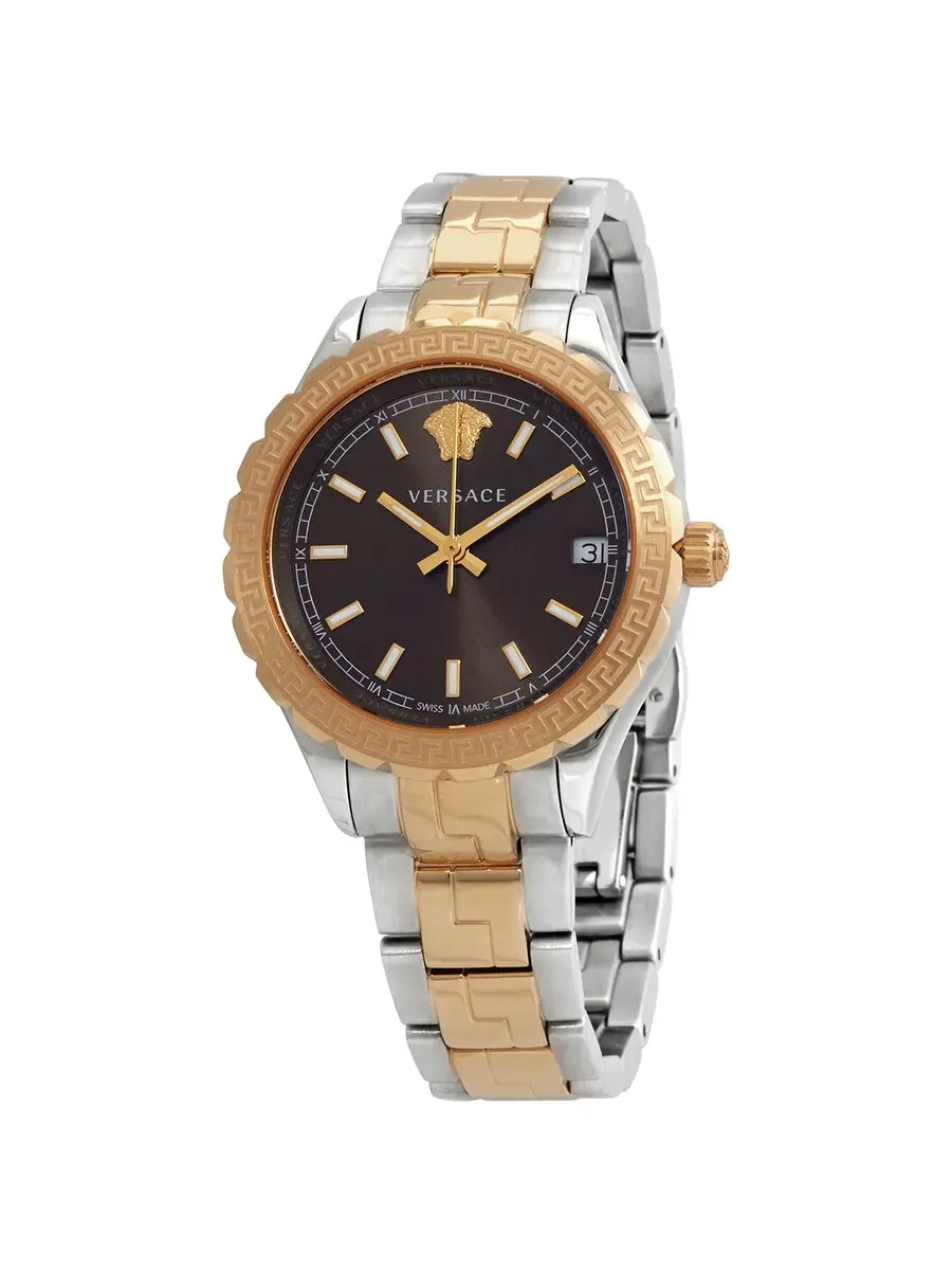 Женские часы Versace Hellenyium с кварцевым механизмом и коричневым циферблатом V12040015 — изображение 1 из 2