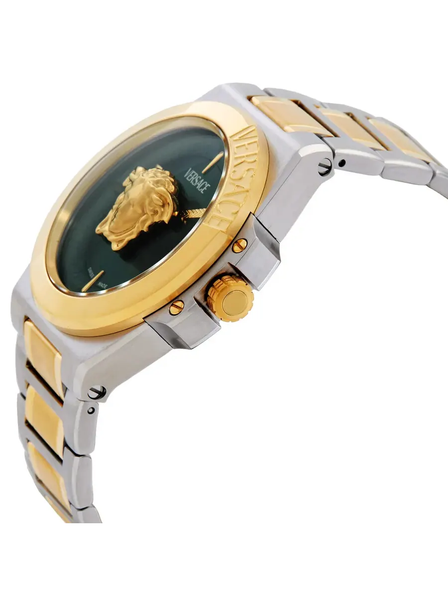 Женские часы Versace Hera Quartz с зеленым циферблатом и двухцветным корпусом VE8D00524 — изображение 2 из 3