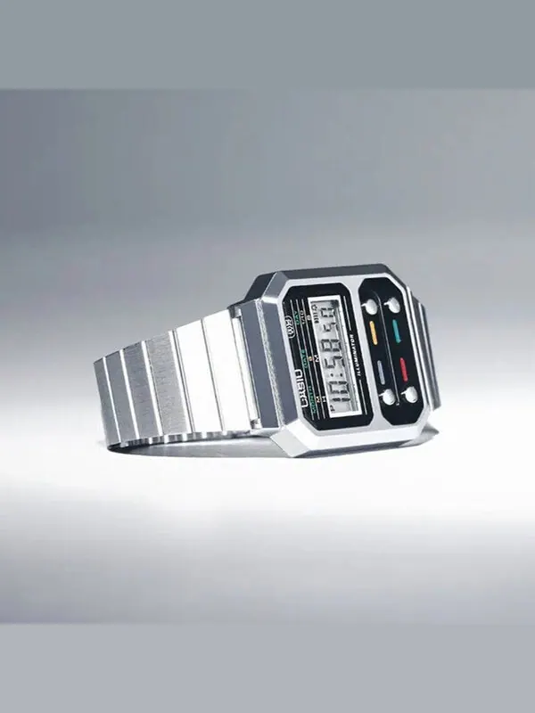 Часы Casio Youth G-Shock Digital Watch 'Silver Black' — изображение 3 из 4, оттенок серебряный