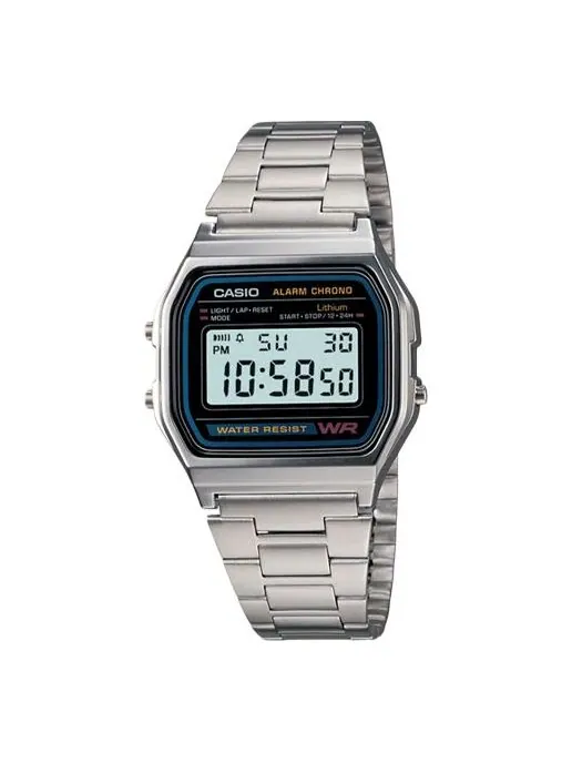 Часы CASIO Waterproof Sports Unisex Mens Silver Digital — изображение 1 из 6, оттенок серебряный