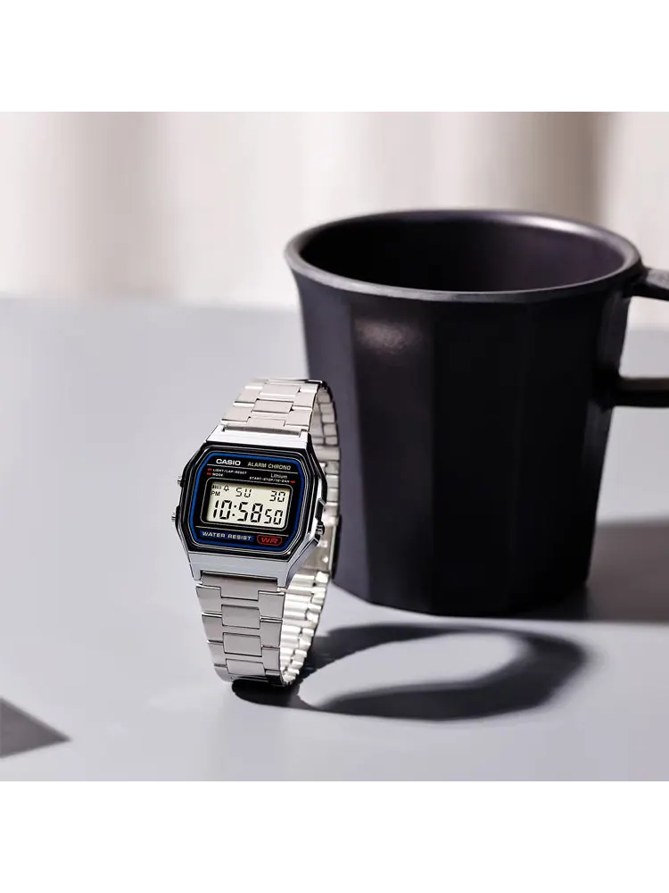 Часы CASIO Waterproof Sports Unisex Mens Silver Digital — изображение 6 из 6, оттенок серебряный