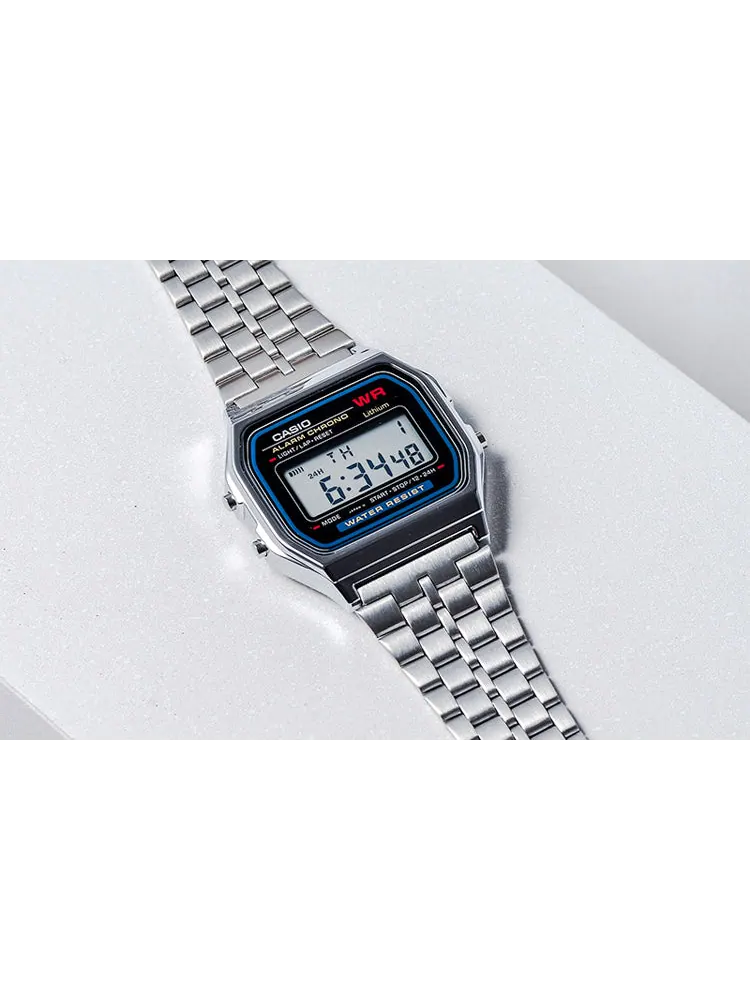 Часы CASIO Classic Bracelet Unisex Waterproof Mens Silver Digital — изображение 3 из 7, оттенок серебряный