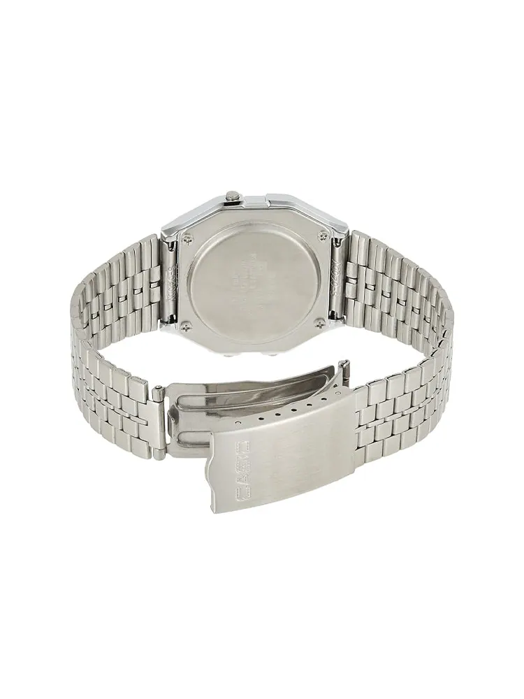 Часы CASIO Classic Bracelet Unisex Waterproof Mens Silver Digital — изображение 6 из 7, оттенок серебряный