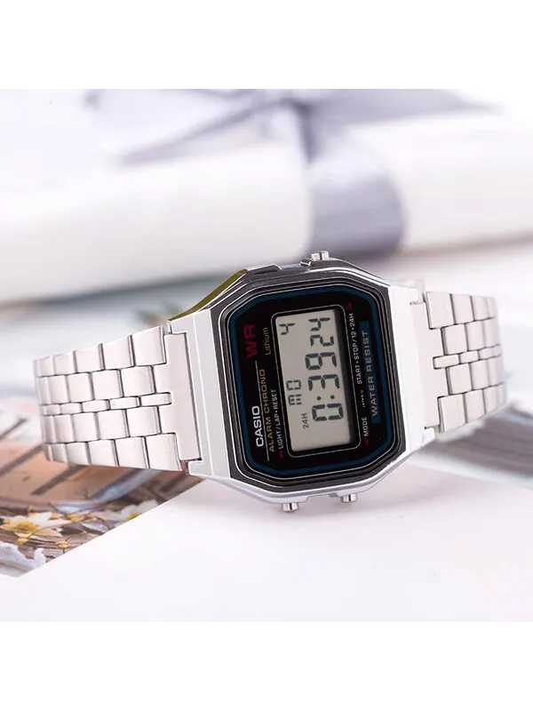 Часы Casio Youth Digital Cube Watch 'Metallic Silver Black' — изображение 4 из 4, оттенок серебряный