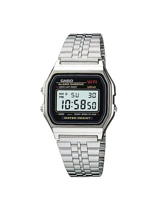 Часы CASIO Waterproof Unisex Mens Black Digital — изображение 1 из 4, оттенок черный