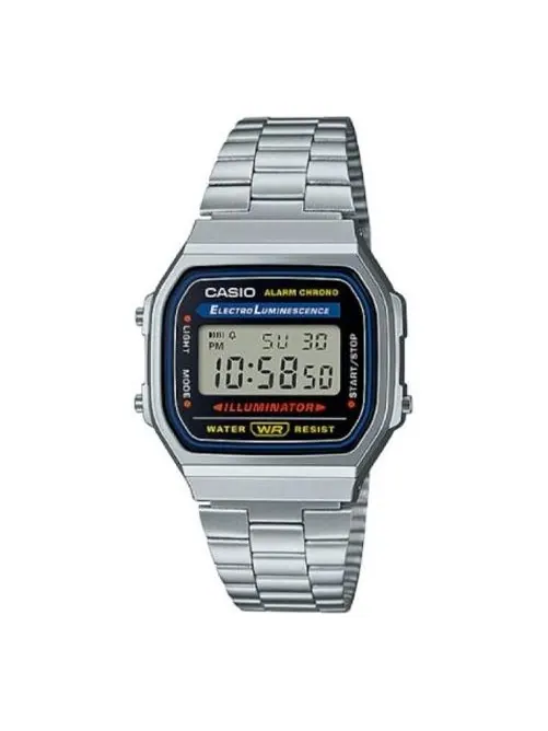 Часы CASIO Unisex with Stainless Steel Bracelet Waterproof Mens Silver Digital — изображение 1 из 5, оттенок серебряный