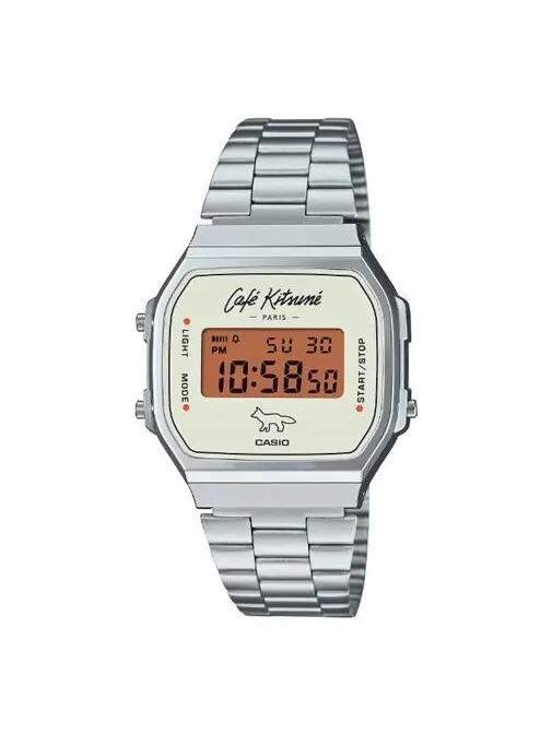 Часы x caf kitsun digital 'silver' Casio — изображение 1 из 4, оттенок серебряный
