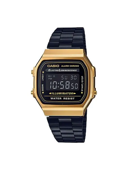 Часы CASIO Standard Vintage Black/Golden Waterproof Mens BlackGold Digital — изображение 1 из 5, оттенок золотистый