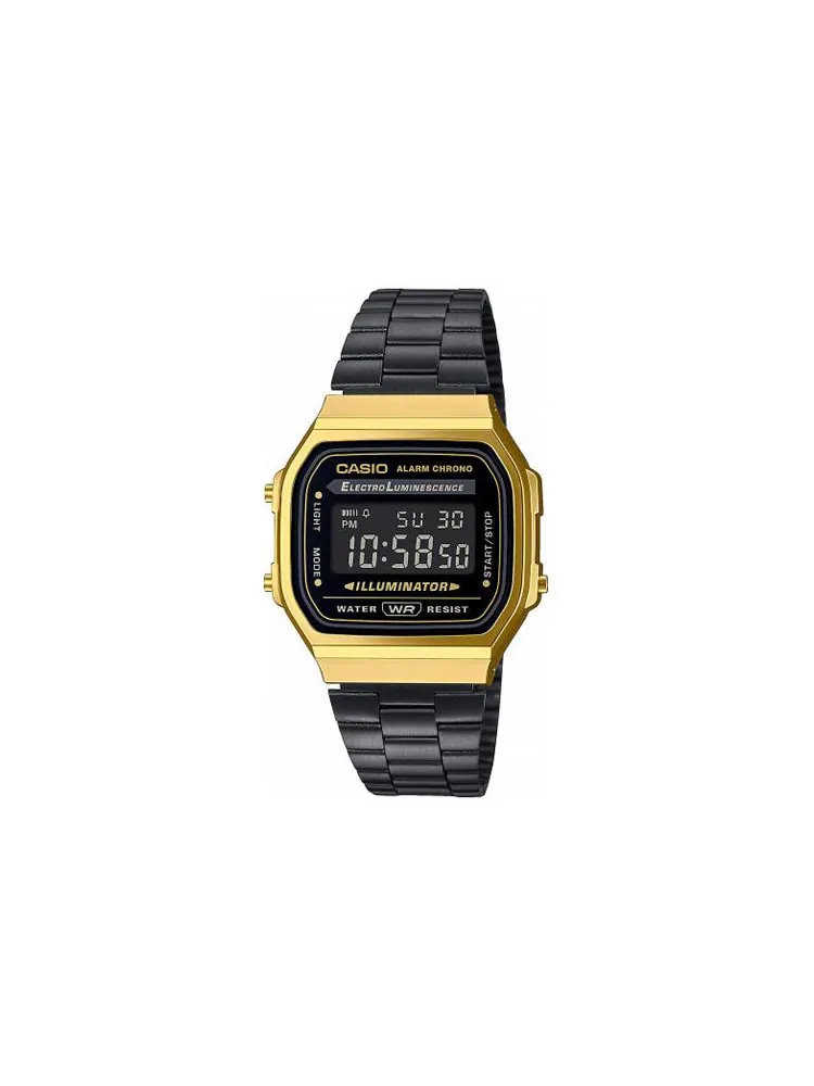 Часы CASIO Standard Vintage Black/Golden Waterproof Mens BlackGold Digital — изображение 2 из 5, оттенок золотистый