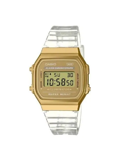 Часы digital 'clear gold' Casio — изображение 1 из 2, оттенок прозрачный/золотистый