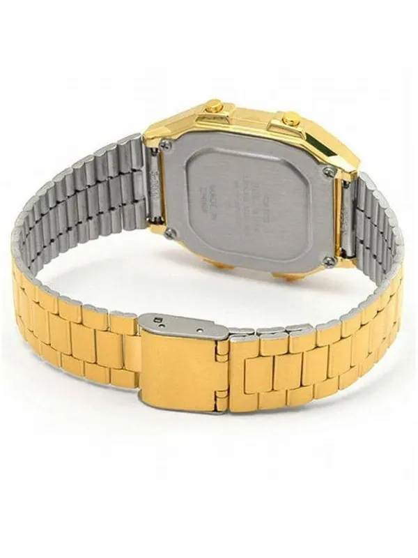 Часы CASIO Couple Quartz Waterproof Unisex Mens GoldYellow Digital — изображение 2 из 3, оттенок золотисто-желтый