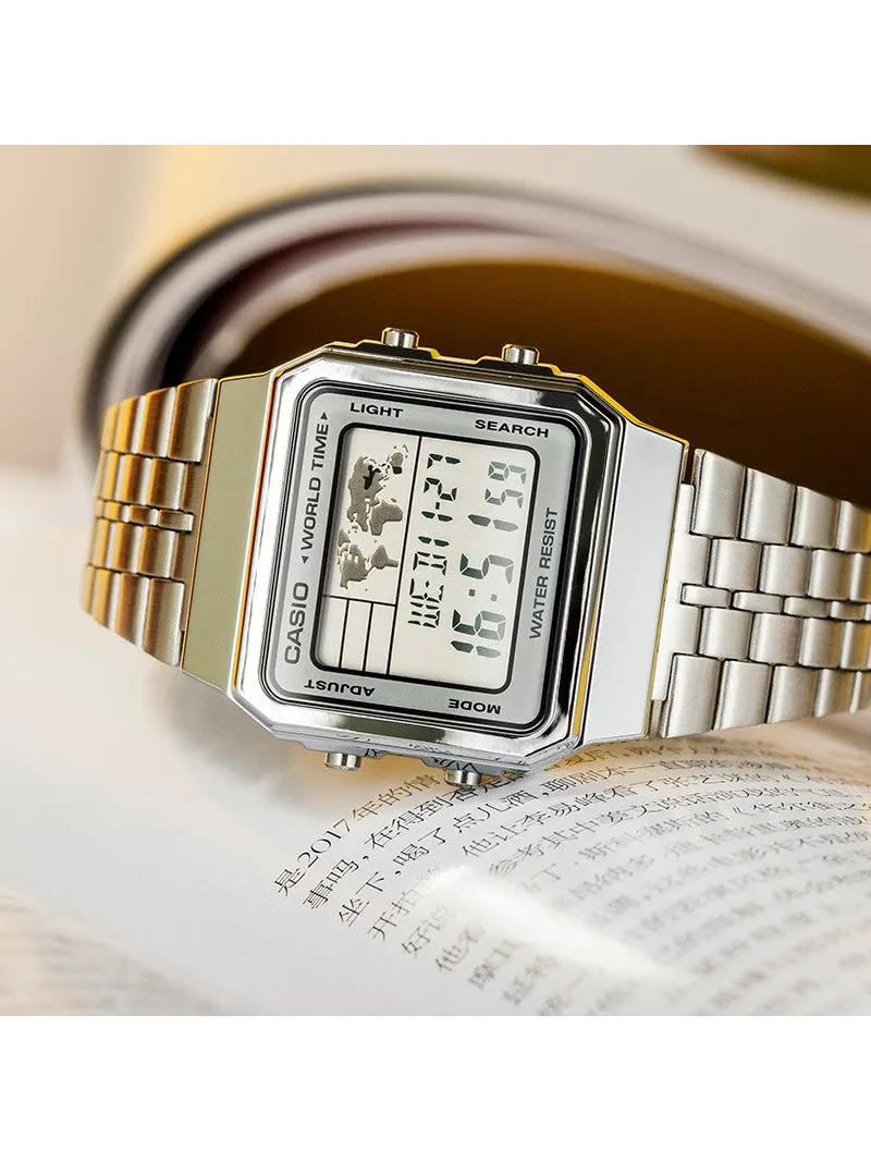 Часы CASIO STANDARD Classical Vintage Waterproof Unisex Mens Silver Digital — изображение 2 из 4, оттенок серебряный