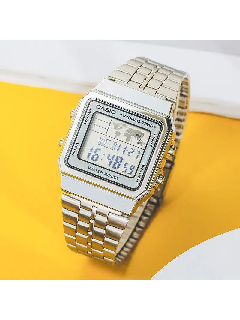Часы CASIO STANDARD Classical Vintage Waterproof Unisex Mens Silver Digital — изображение 4 из 4, оттенок серебряный