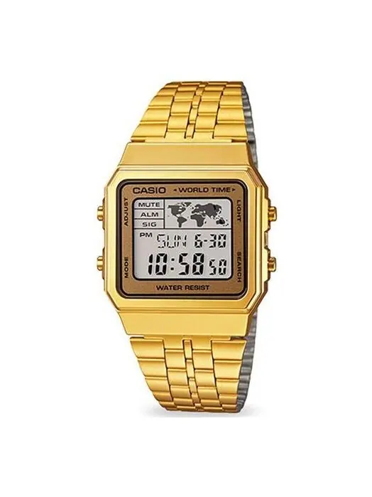 Часы CASIO Waterproof Quartz 'Gold Digital' — изображение 1 из 4, оттенок золото