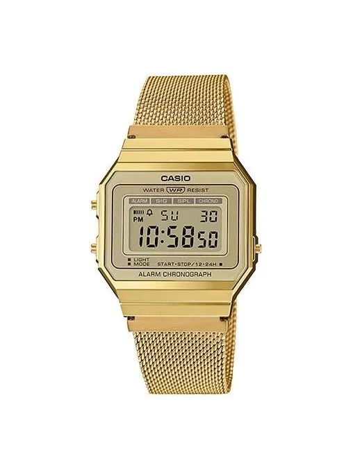 Часы CASIO Waterproof Quartz Unisex Mens Gold Digital — изображение 1 из 3, оттенок золото
