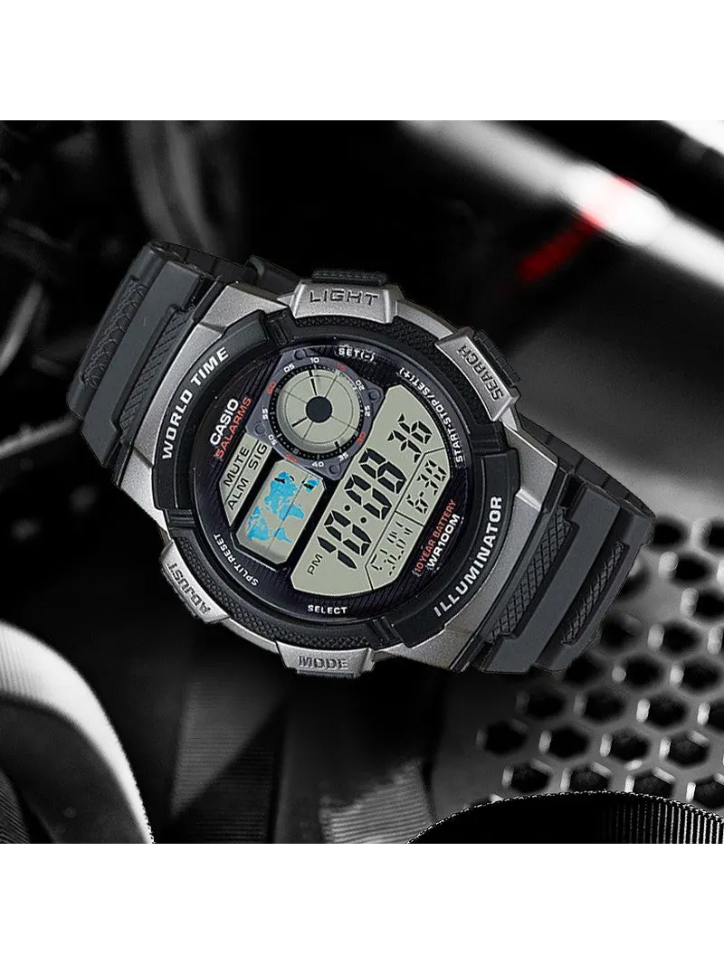 Часы CASIO G Shock Quartz Sports Waterproof Mens Black Digital — изображение 6 из 8, оттенок черный
