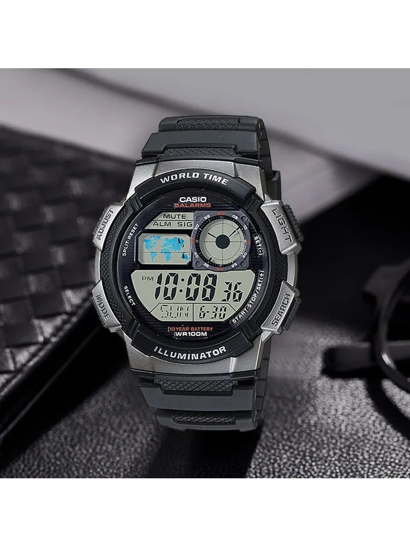 Часы CASIO G Shock Quartz Sports Waterproof Mens Black Digital — изображение 7 из 8, оттенок черный