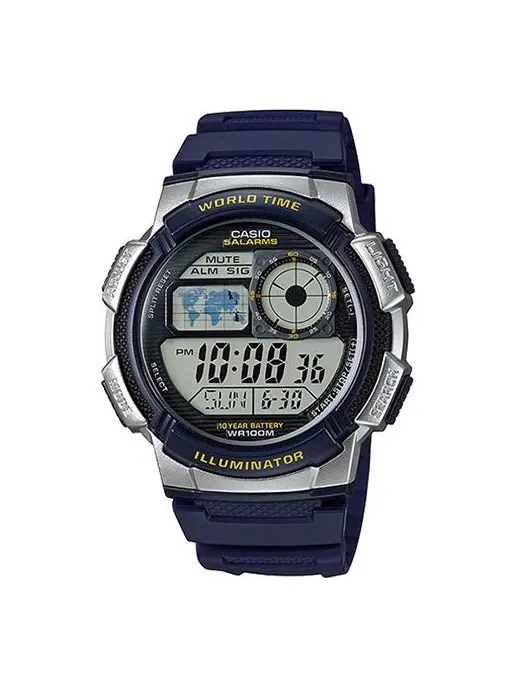 Часы CASIO Waterproof Sports Mens Black Digital — изображение 1 из 3, оттенок черный