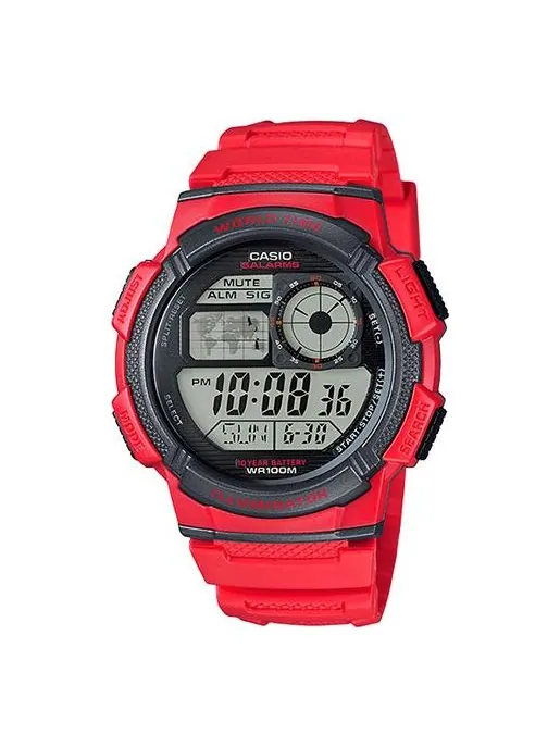 Часы Men's CASIO Sports waterproof Mens Red Digital — изображение 1 из 3, оттенок красный