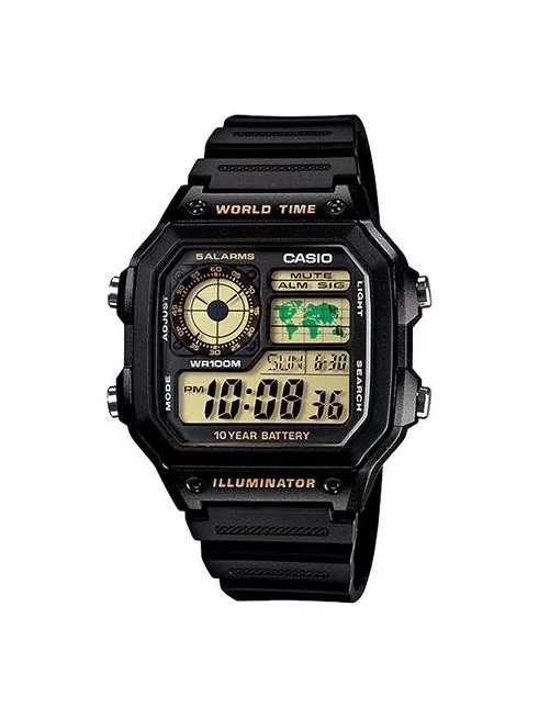 Часы CASIO G Shock Waterproof Mens Black Digital — изображение 1 из 5, оттенок черный