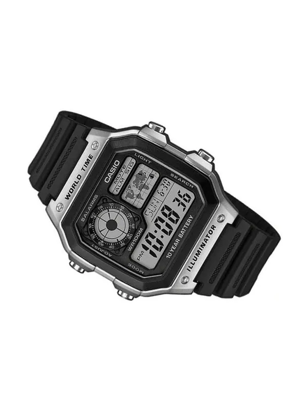 Часы CASIO Waterproof Sports Unisex Mens Black Digital — изображение 4 из 4, оттенок черный
