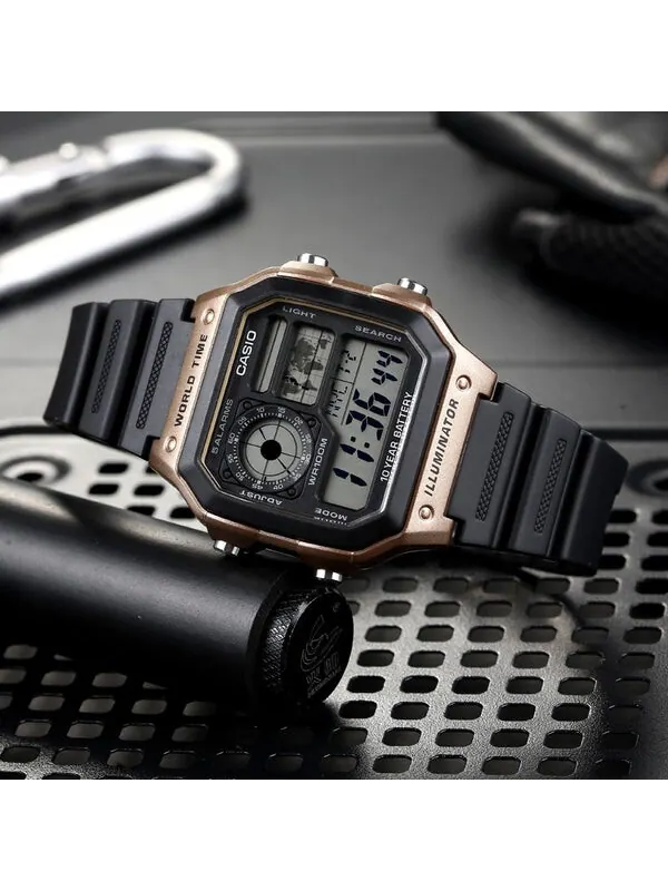 Часы CASIO Waterproof Sports Shockproof Mens Black Digital — изображение 2 из 4, оттенок черный