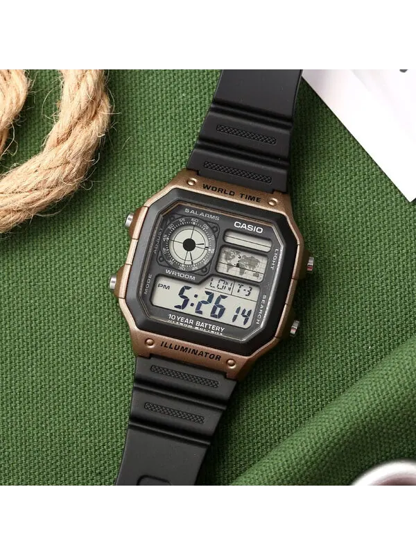 Часы CASIO Waterproof Sports Shockproof Mens Black Digital — изображение 3 из 4, оттенок черный