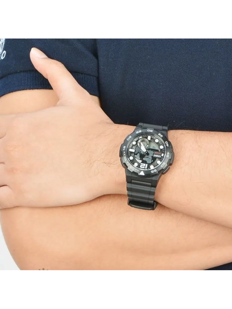 Часы CASIO Outdoor Sports Multi-function Waterproof Mens Black Analog — изображение 2 из 5, оттенок черный