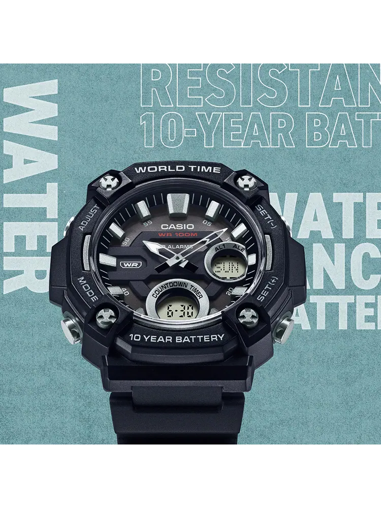 Часы Casio G-Shock Analog-Digital Combination, арт. AEQ-120W-1AV — изображение 8 из 8, оттенок черный